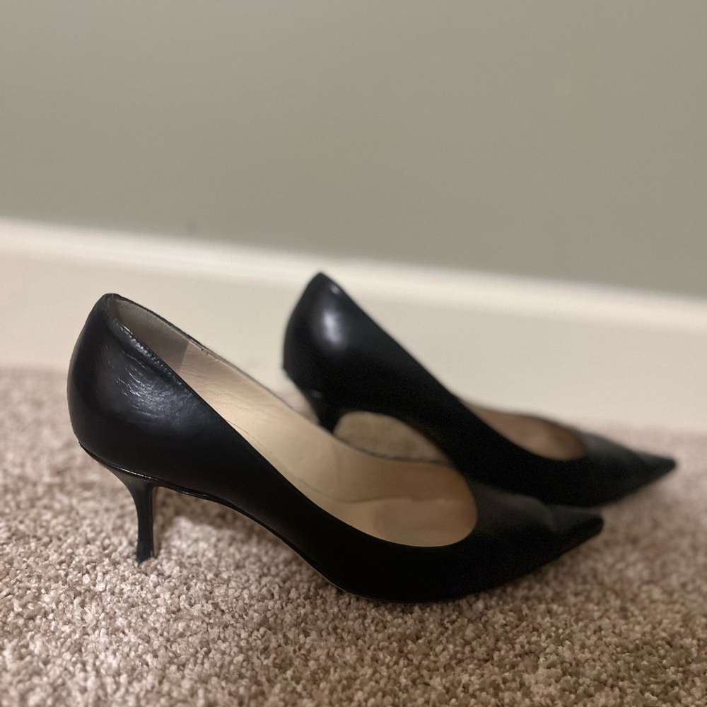 JIMMY CHOOSE- black leather pumps